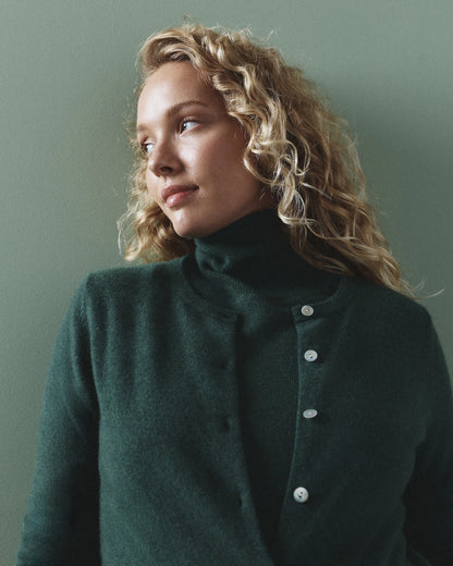 Mongolian Cashmere Turtleneck Sweater - XS / Heather Grey