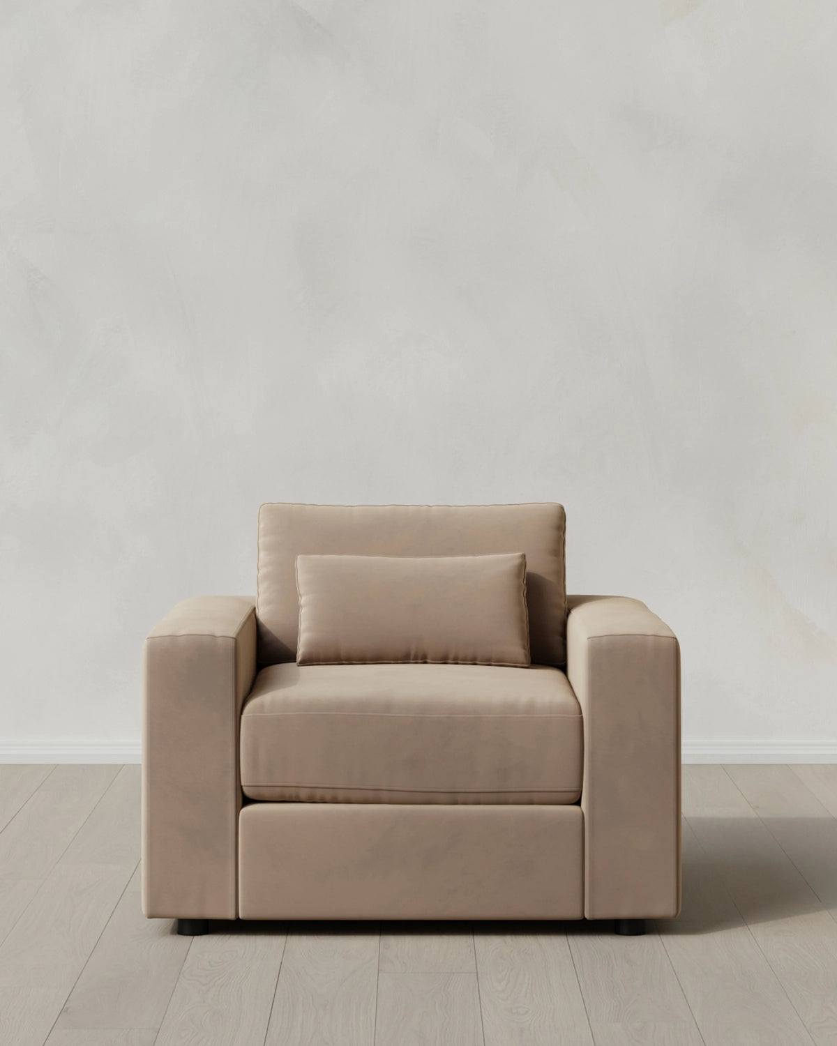 Ashford Deep Seat Chair and a Half in Performance Velvet - 46" / Caramel