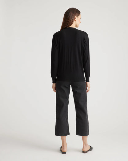 Lightweight Cotton Cashmere Cardigan - XS / Heather Oatmeal