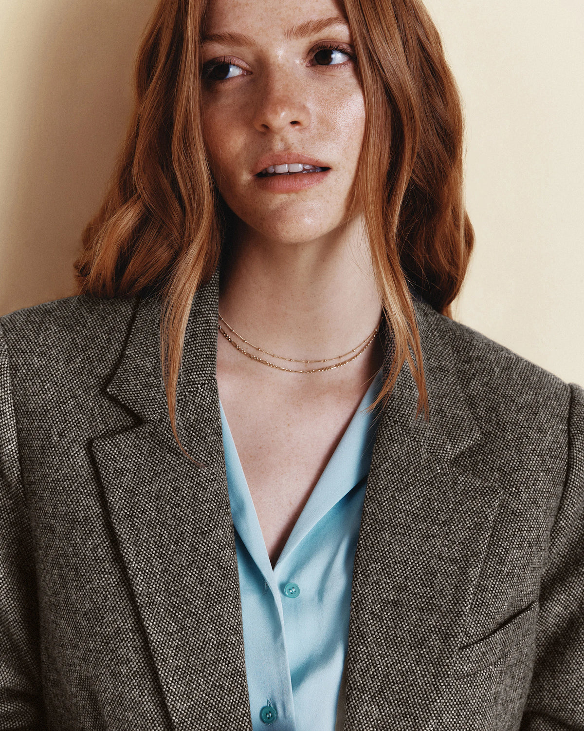 Italian Wool Oversized Blazer - XS / Textured Brown