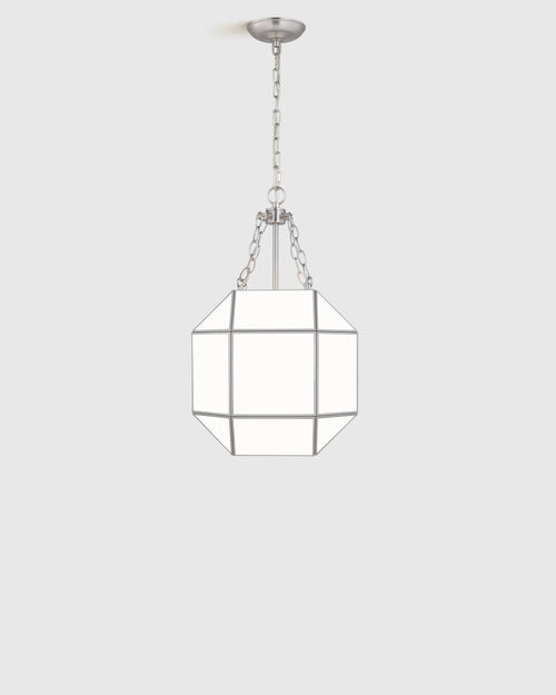 Geometric Steel Lantern Light - Small / Silver