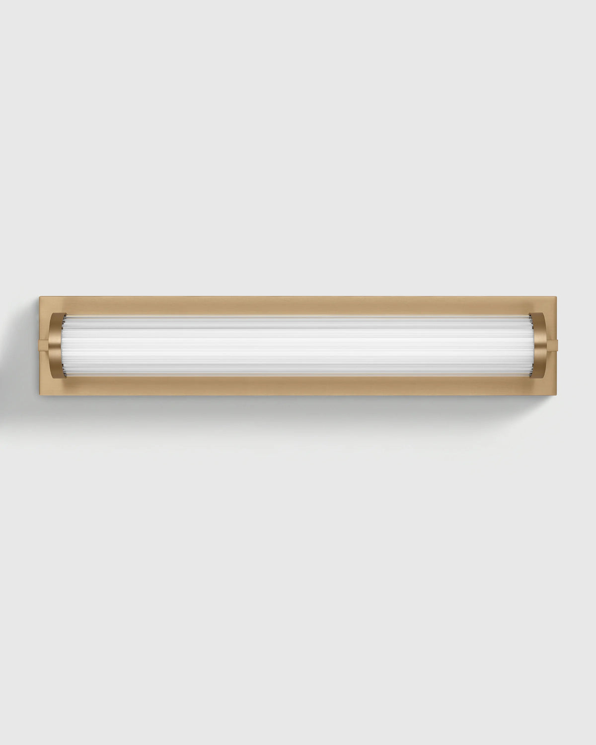 Ribbed Steel LED Vanity Sconce - 22" / Brass