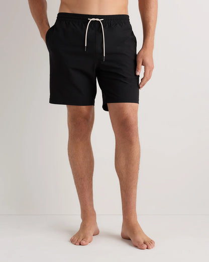 Seersucker Swim Trunks - 7" - S / Navy Seersucker