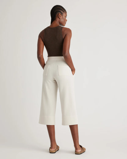 SuperSoft Fleece Cropped Wide Leg Pants - XS / Dried Fig