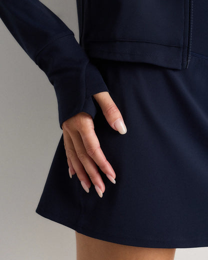 Ultra-Form Hooded Crop Jacket - XS / Black