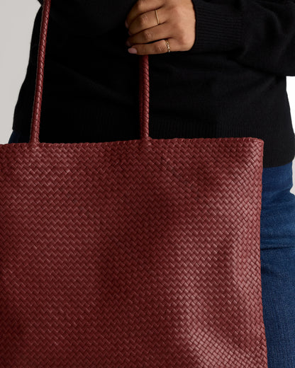 Siena Handwoven Tote - One Size / Taupe