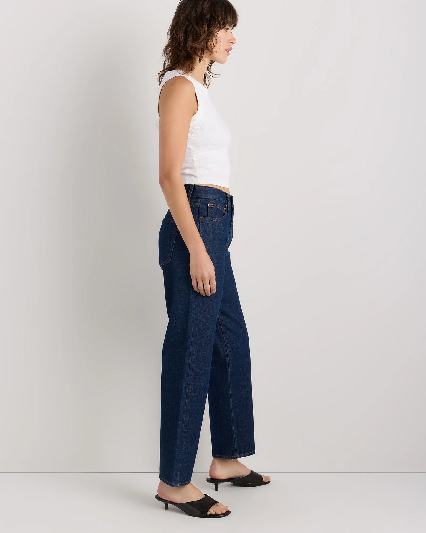 Bella Rigid Straight Jeans - 24 / Powder Blue Raw Hem