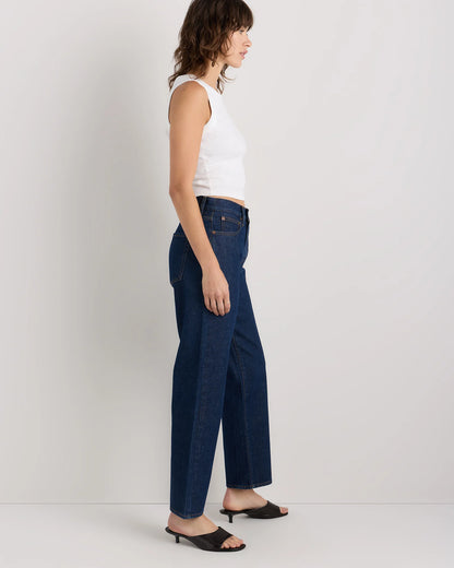 Bella Rigid Straight Jeans - 24 / Rinsed Indigo Blue