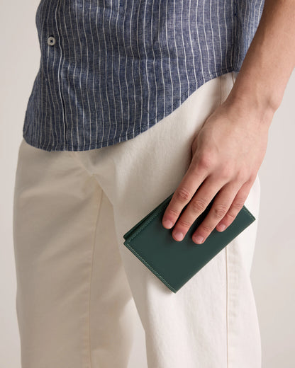 Nappa Leather RFID Blocking Passport Holder - One Size / Cherry Red