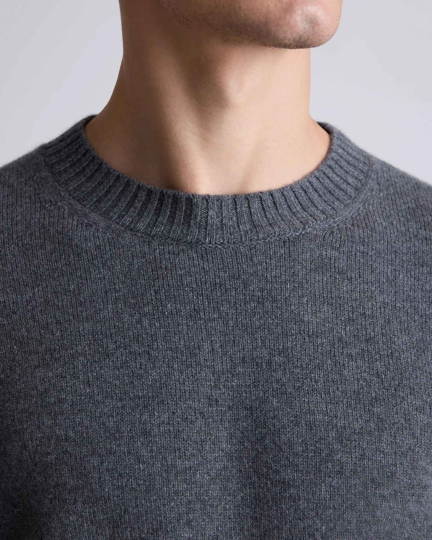 Luxe Baby Cashmere Crewneck Sweater - S / Heather Pewter