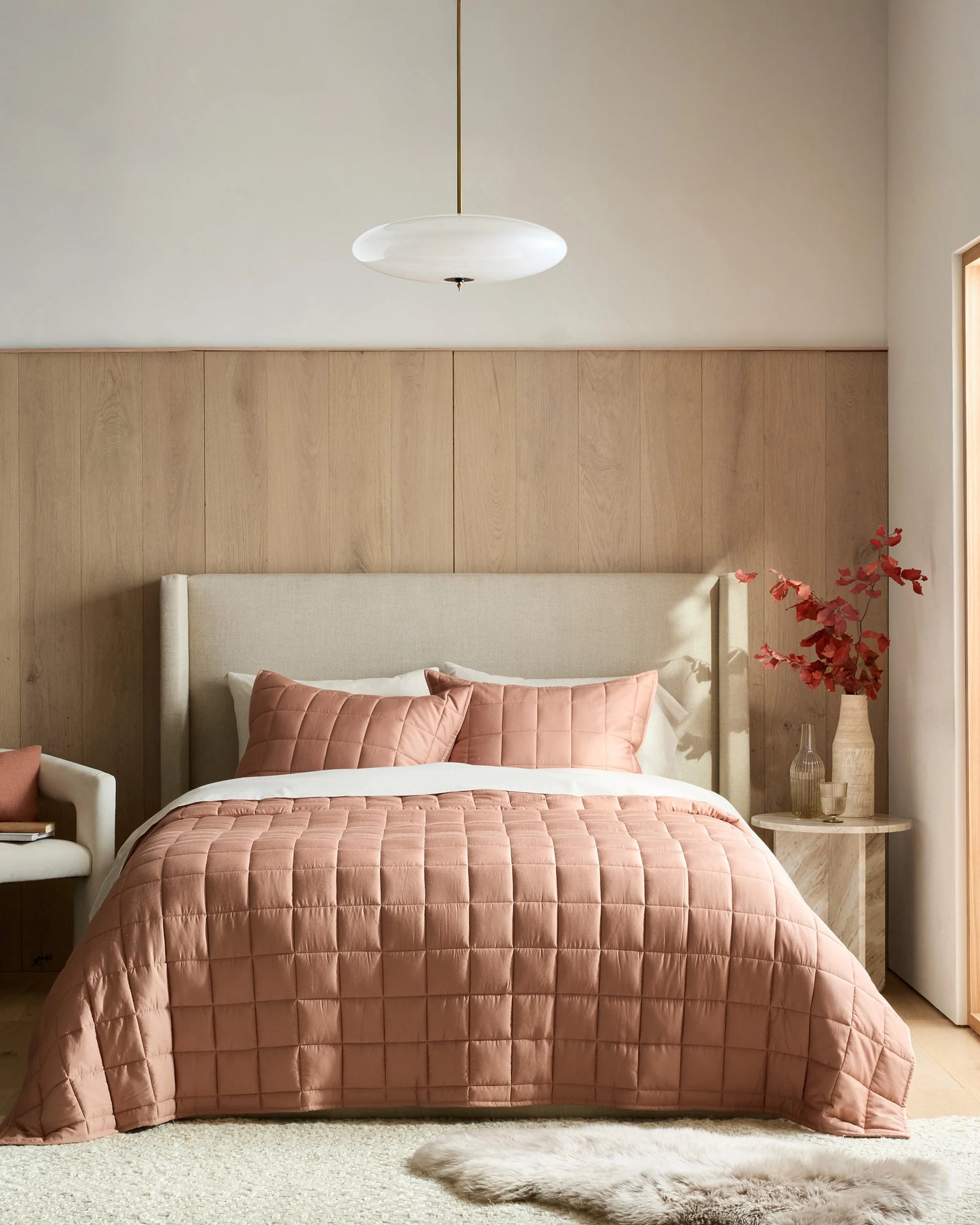 Bamboo Box Quilted Sham Set - Standard / Sage