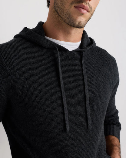 Organic Cotton Cashmere Waffle Hoodie - S / Bayberry Olive