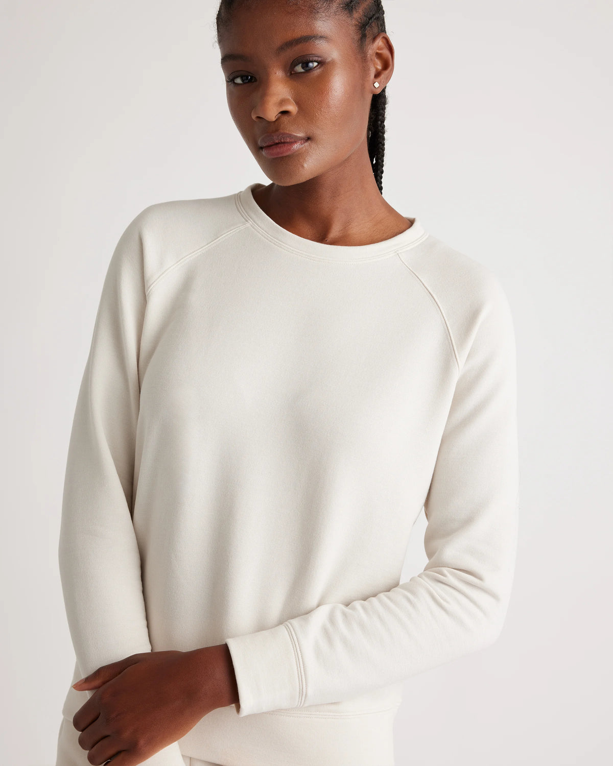 SuperSoft Fleece Crew - XS / Smoked Thyme Green