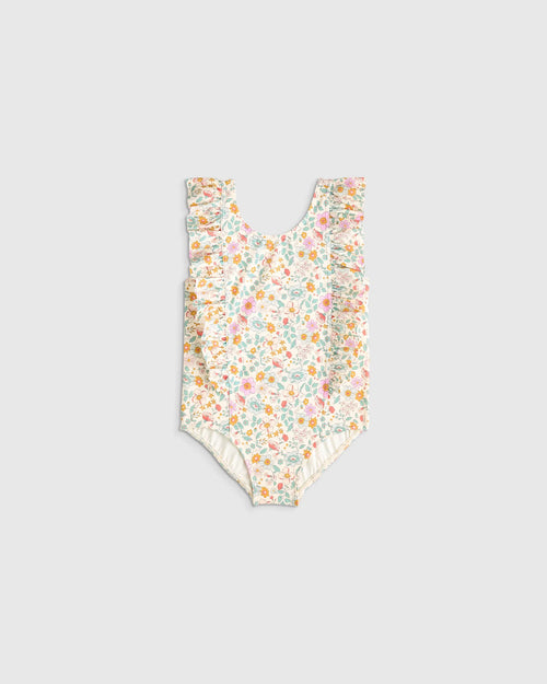 Ruffle One Piece Swimsuit - 2T / Soft Ditsy Floral