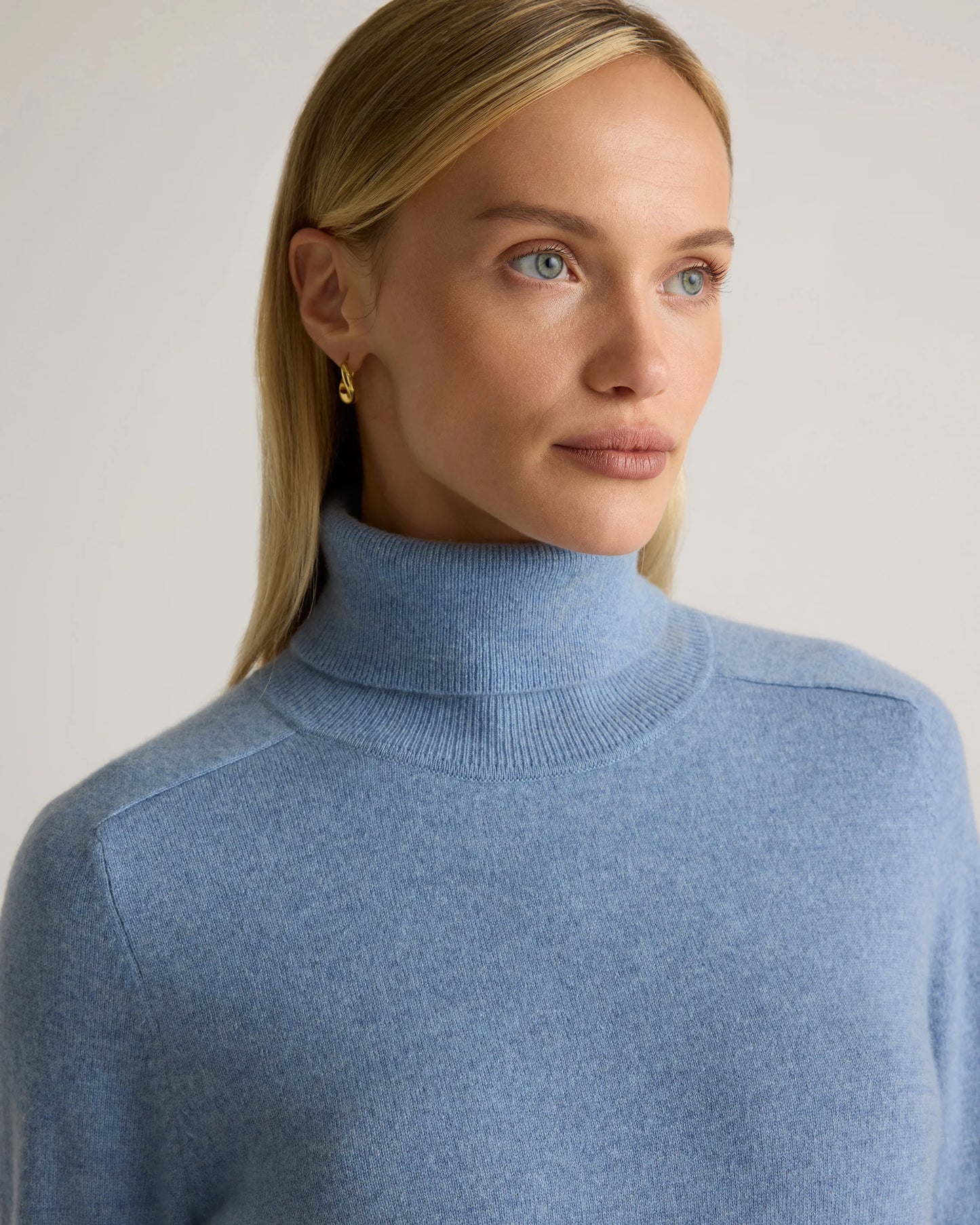 Mongolian Cashmere Turtleneck Sweater - XS / Heather Grey