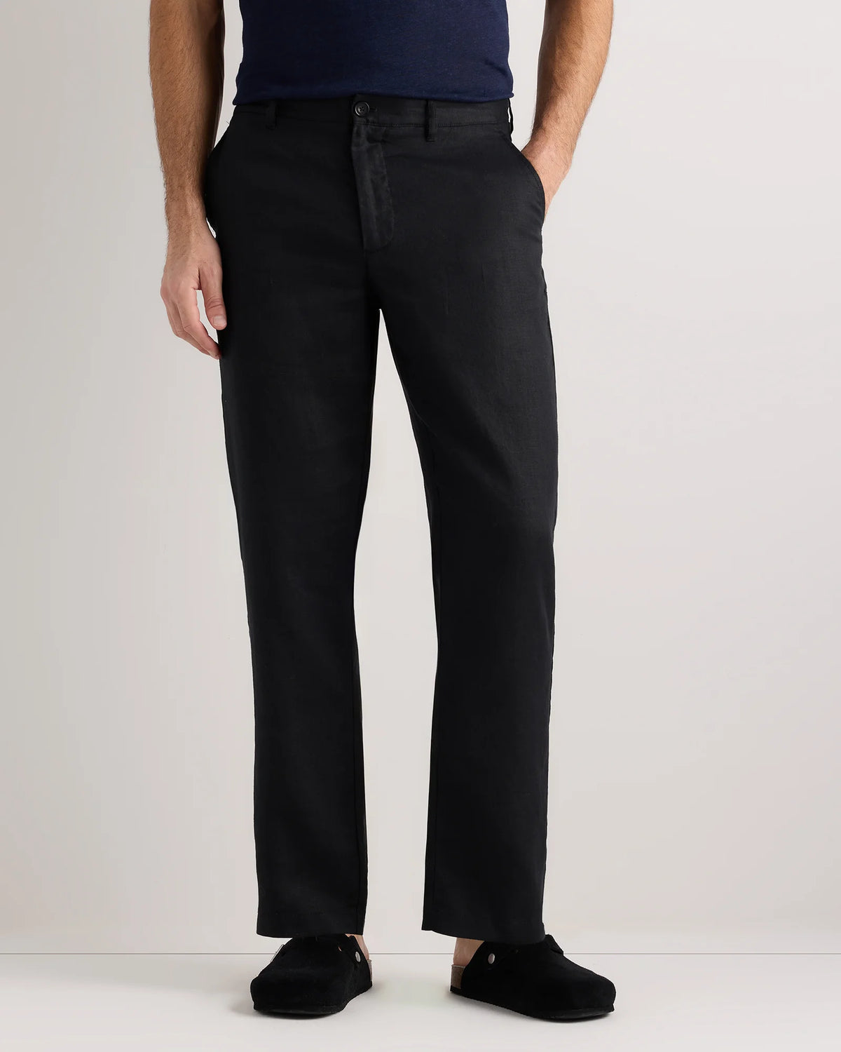 100% European Linen Trousers - 30X30 / Chambray Blue