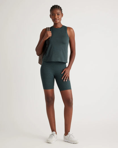 Flowknit Breeze High-Neck Tank - XS / Heather Deep Navy