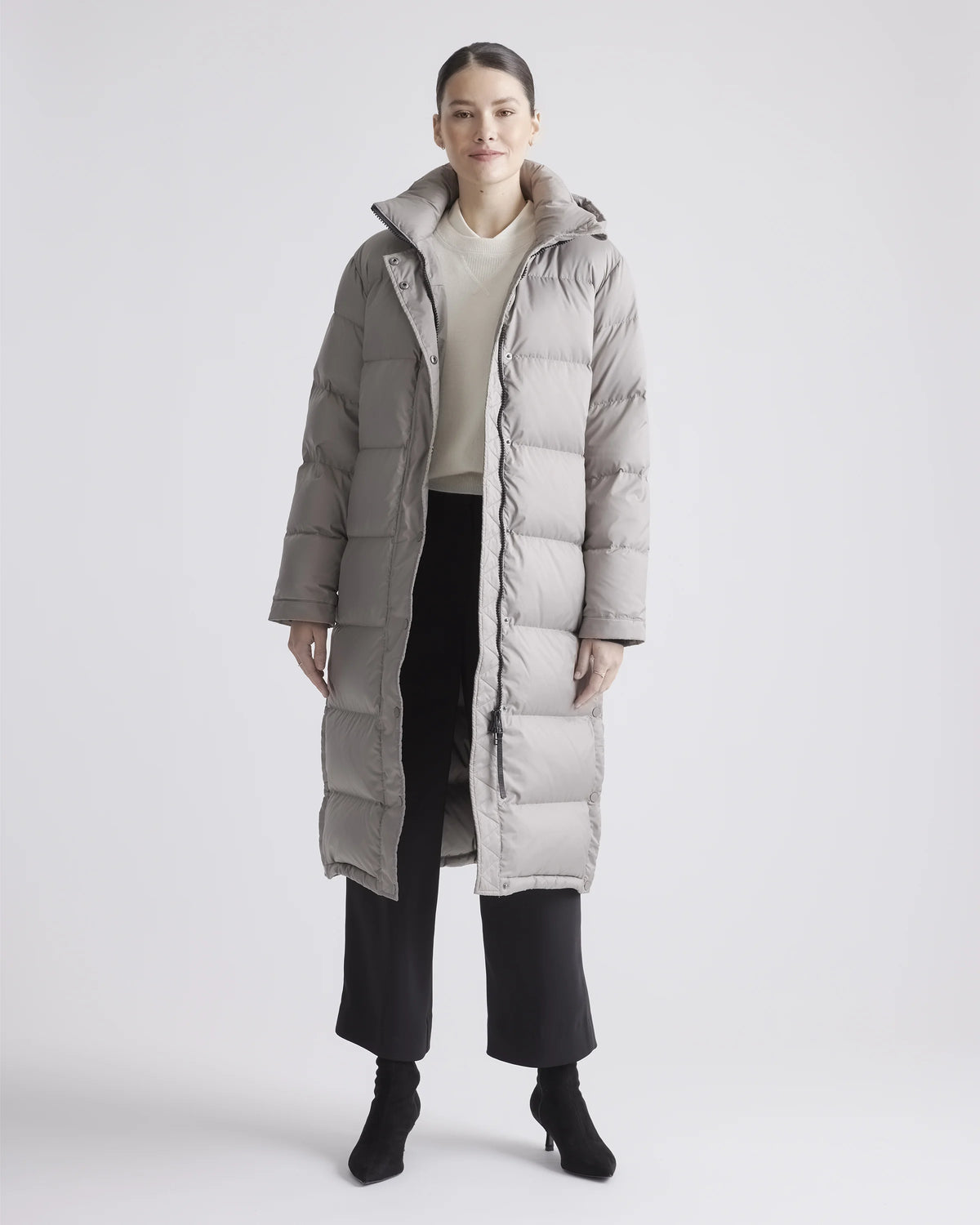 Responsible Down Long Puffer Jacket - XS / Black
