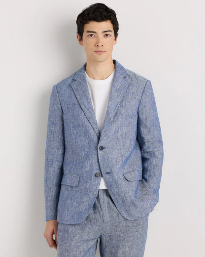 100% European Linen Blazer - XS / French Blue