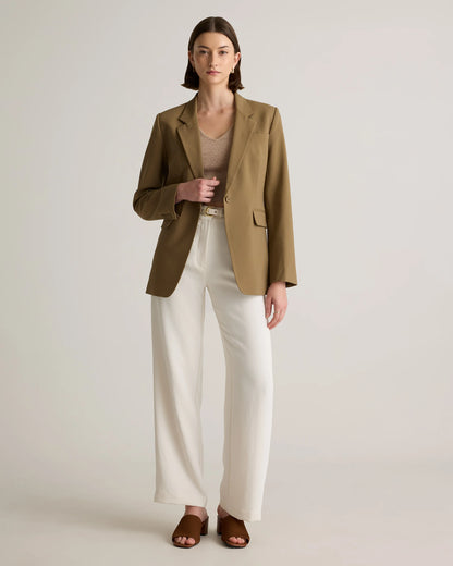 Italian Wool Long Blazer - XS / Sahara Camel