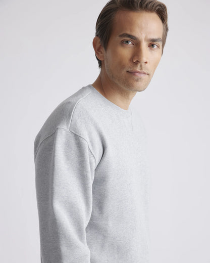 Organic Heavyweight Fleece Crew - S / Heather Grey