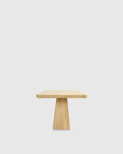 Rustic Oak Plinth Dining Table - 71" / Natural