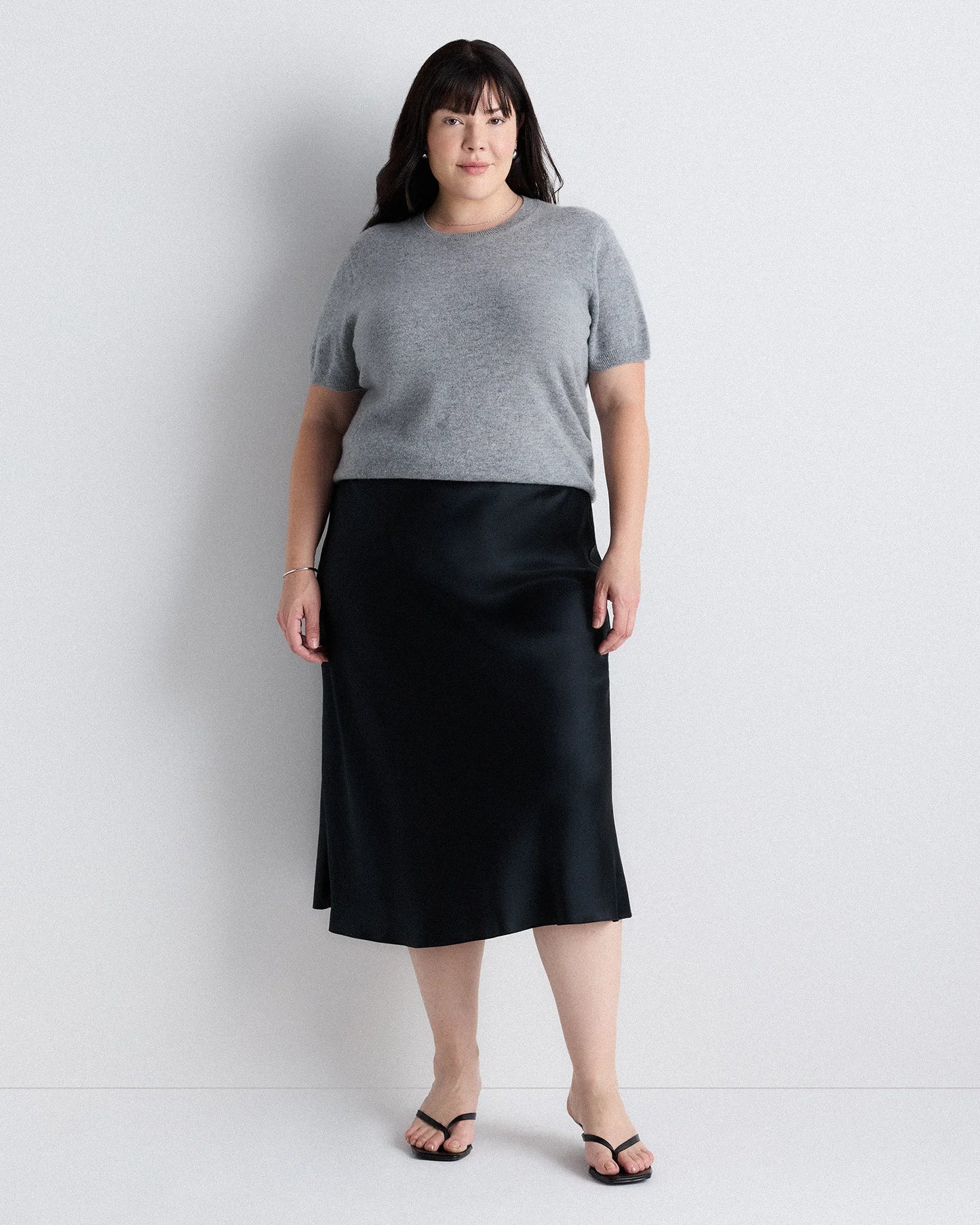100% Washable Silk Skirt - 1X / Wine Tasting Red