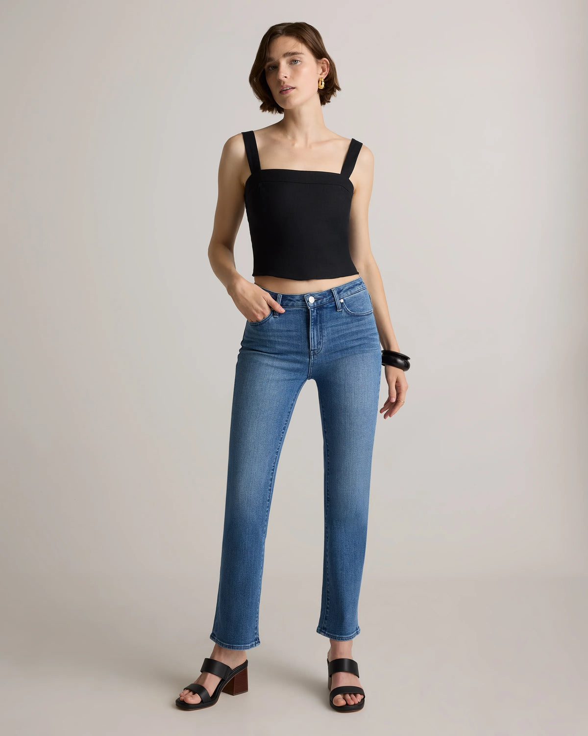 Bella Stretch Straight Jeans - 24 / Midnight Blue