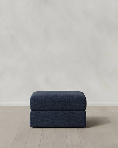 Ashford Deep Seat Ottoman in Performance Chenille Linen Blend - One Size / Sorrell