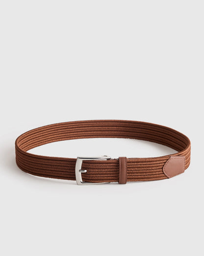 James Woven Stretch Belt - 30 / Black