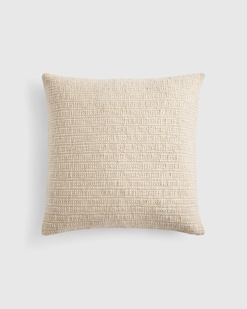 Wool Linen Textured Pillow Cover - 20x20 / Ivory