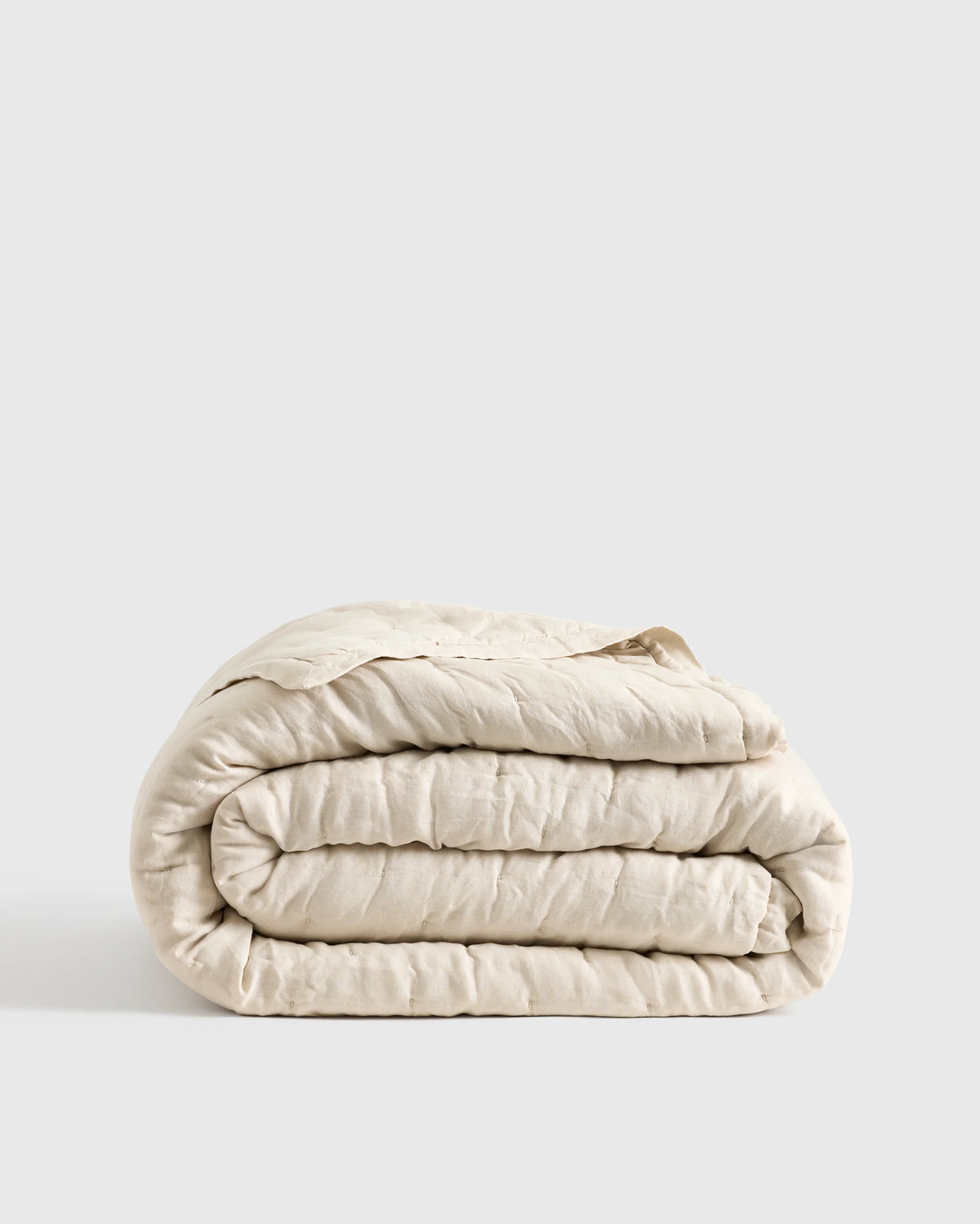 European Linen Dream Quilt - Twin / White