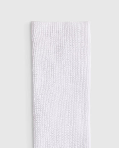 Everyday Cotton Targeted Stretch Crew Socks (4-Pack) - S / White