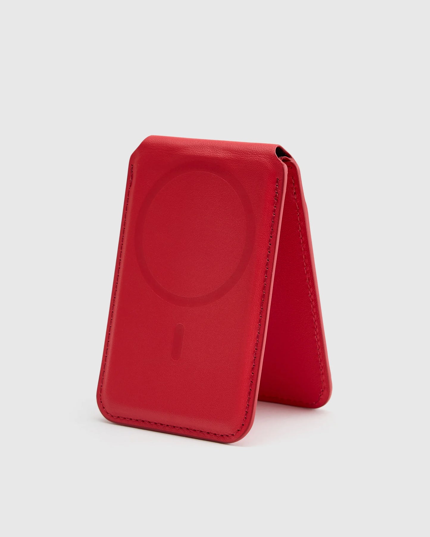 Leather MagSafe Wallet & Phone Stand - One Size / Cognac