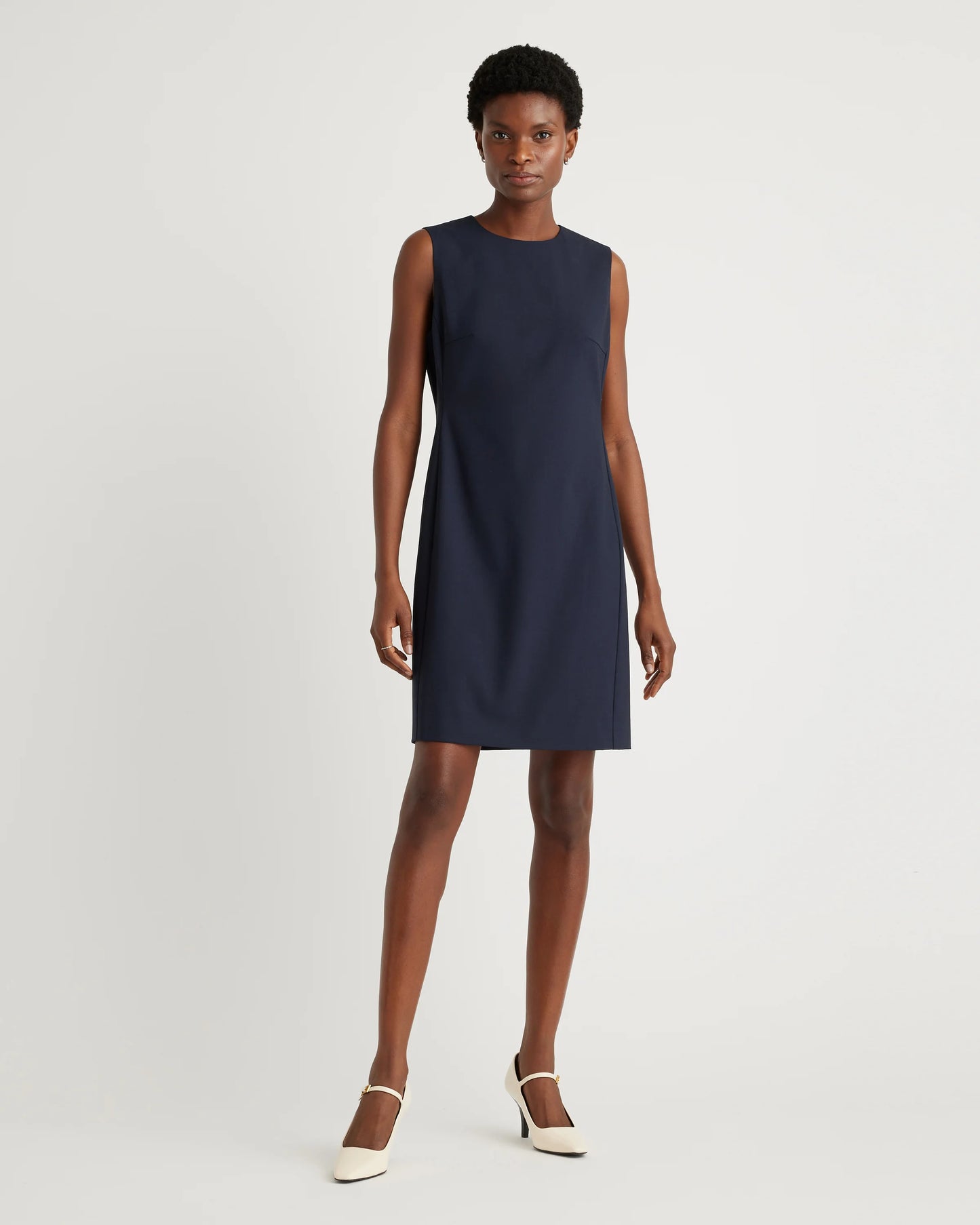 Italian Wool Sleeveless Dress - 0 / Grey Melange