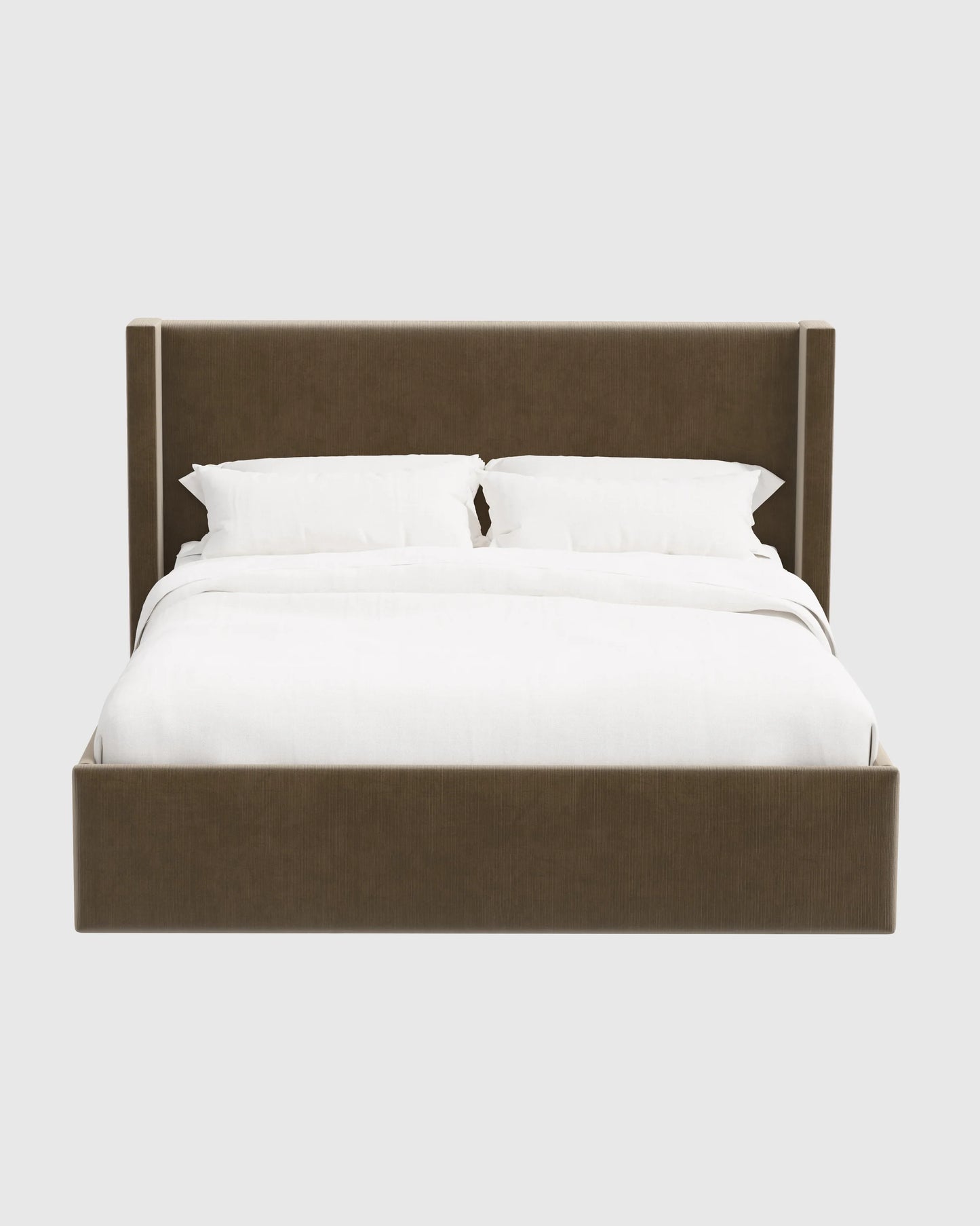 Wingback Bed in Performance Velvet - Full / Butterscotch