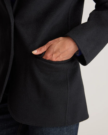 Double-Faced Merino Wool Soft Blazer - XS / Caramel