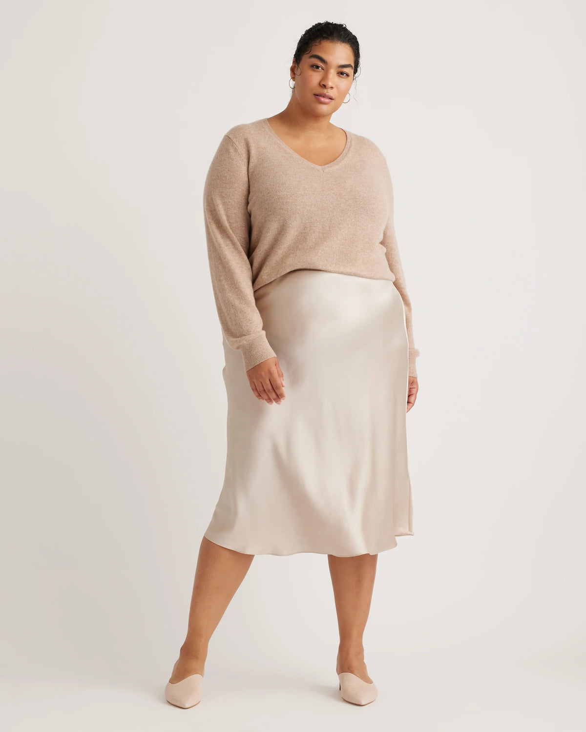 100% Washable Silk Skirt - 1X / Wine Tasting Red