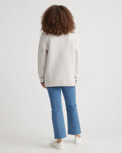 Reversible Quilted Pullover - XS / Charcoal/Grey