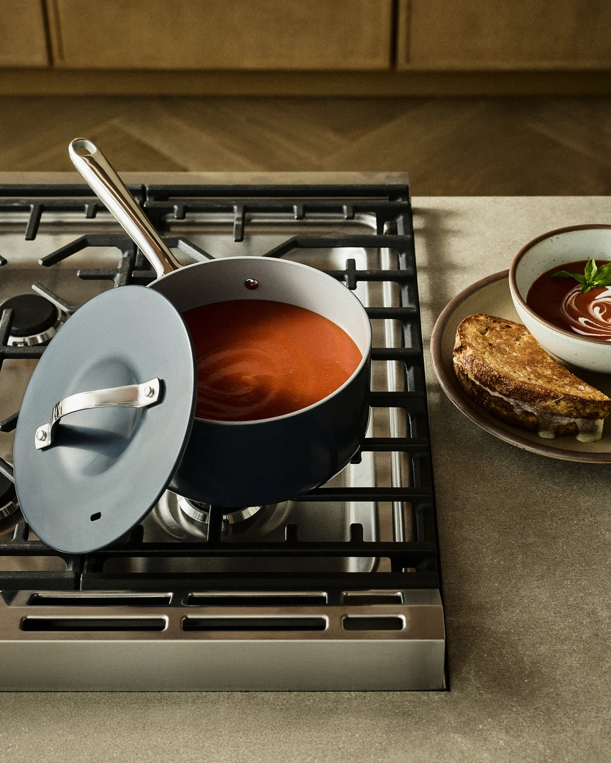 Ceramic Nonstick 7pc Cookware Set - One Size / Navy