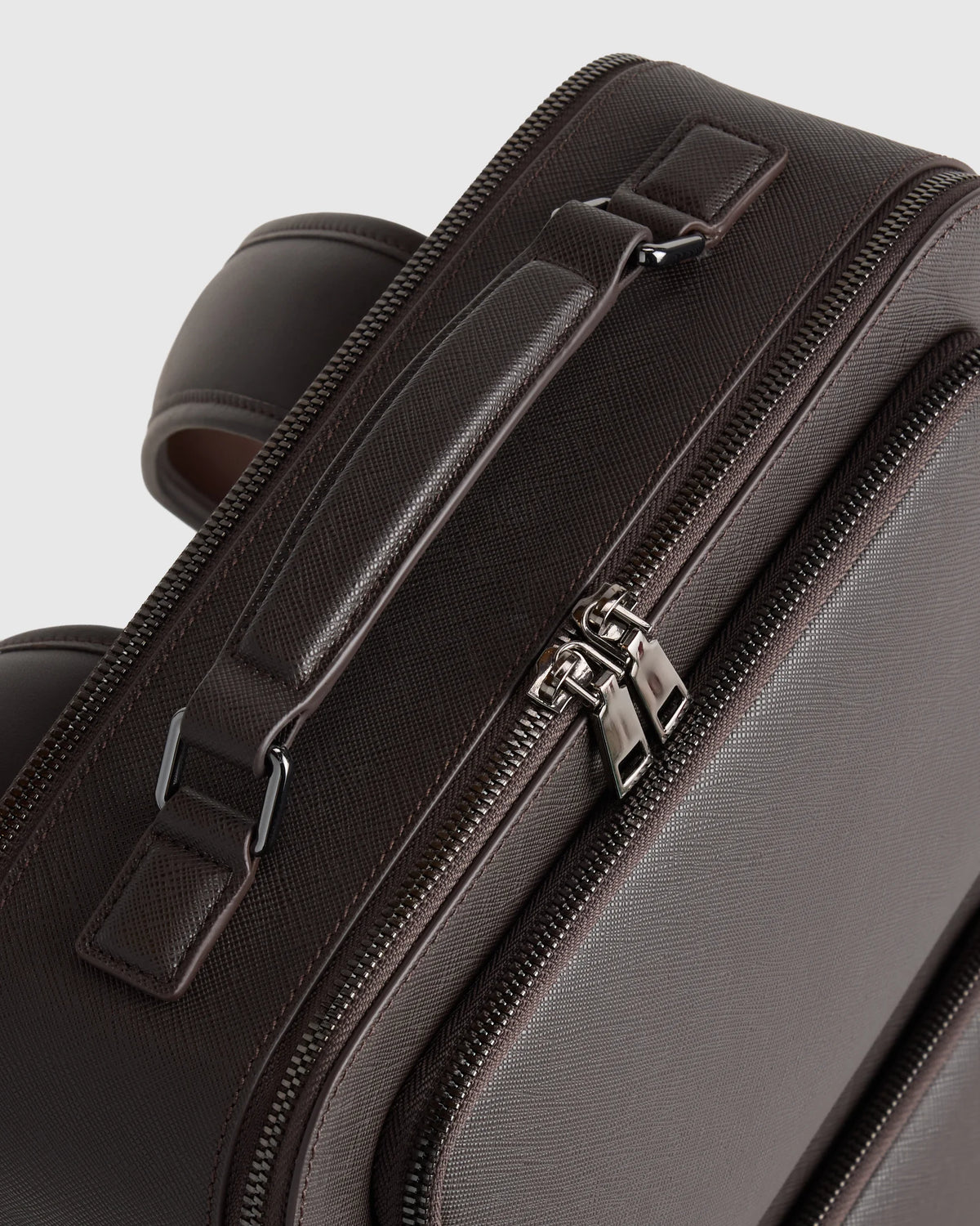 Italian Saffiano Laptop Backpack - One Size / Hickory