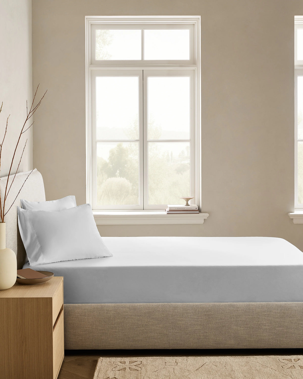 Organic Crisp Percale Fitted Sheet Set - Twin / Espresso
