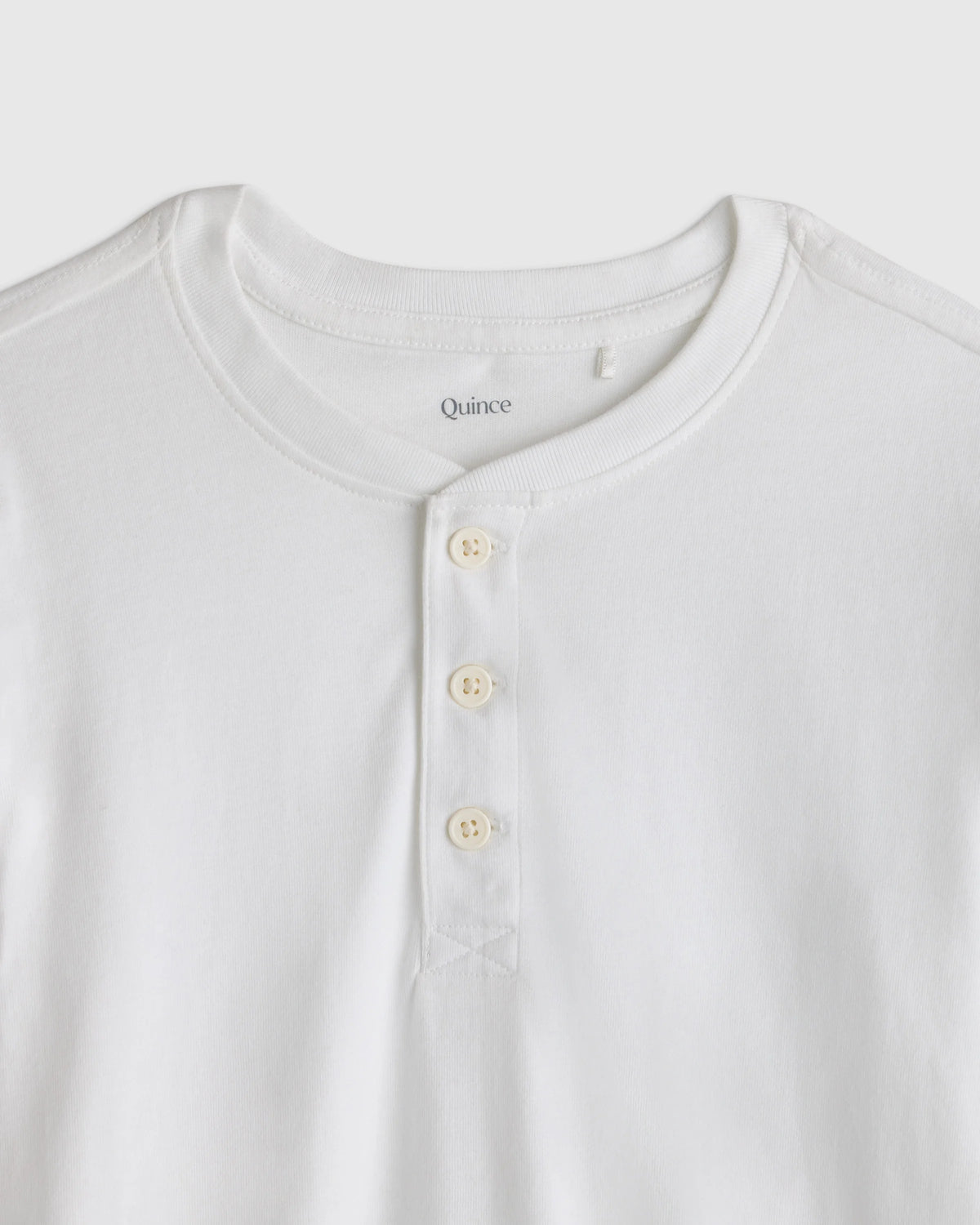 100% Organic Cotton Long Sleeve Henley Tee - 2T / Oatmeal Stripe