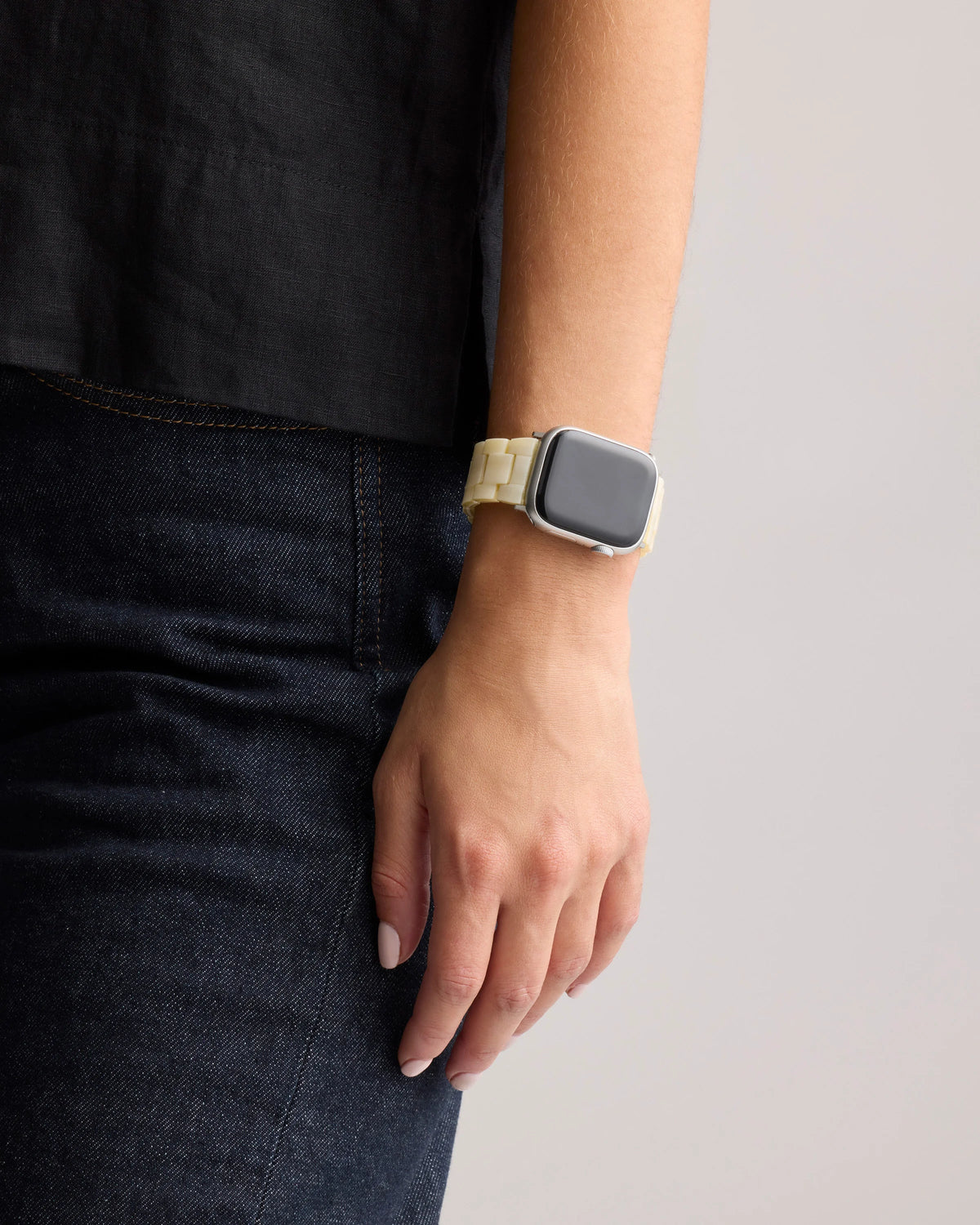 Acetate Smartwatch Band - 38mm - 42mm / Grey Tortoise