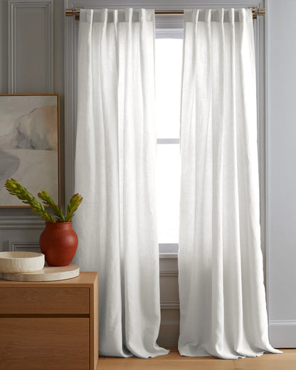 European Linen Curtain - Single Panel - 48x84 / Flax