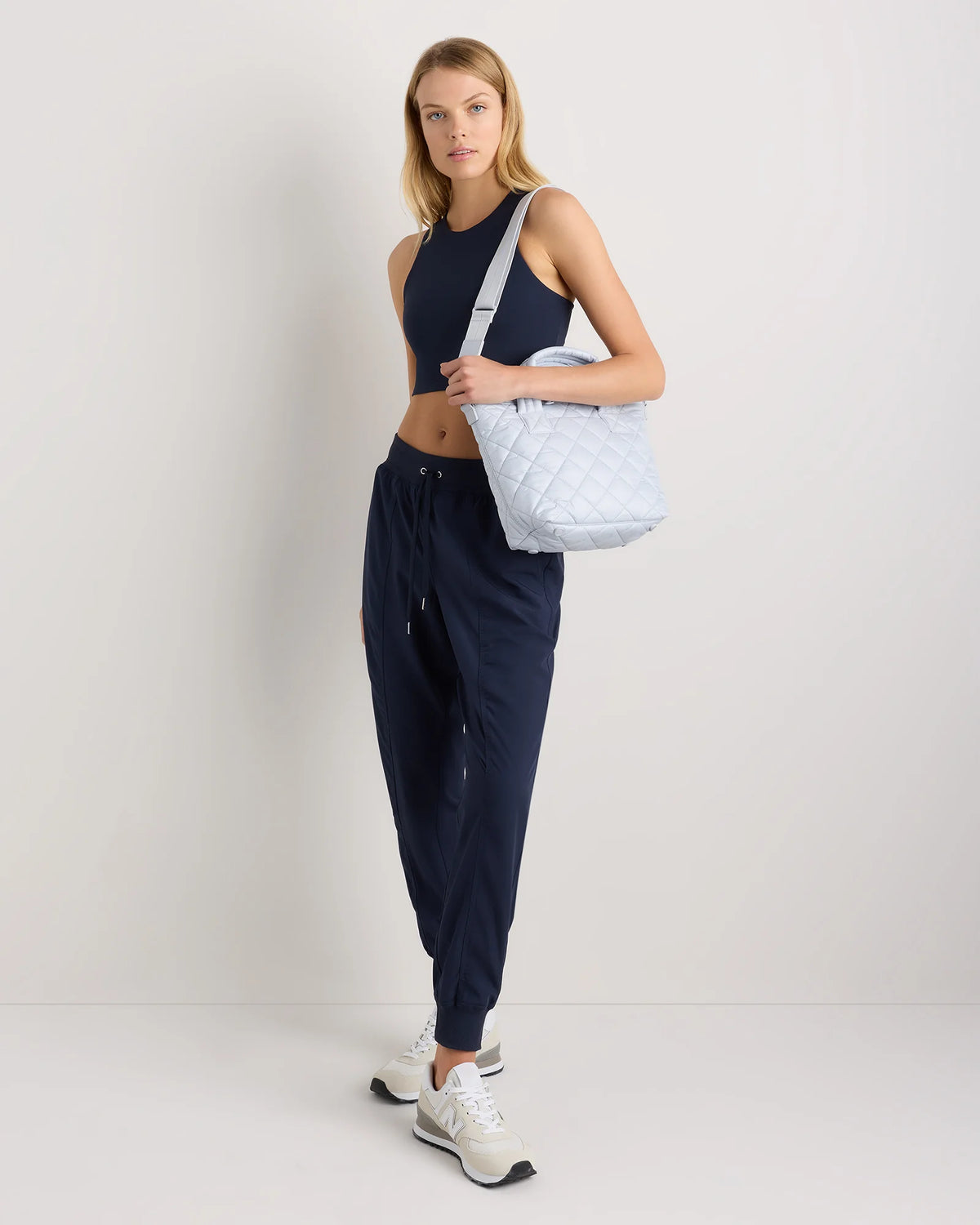 Transit Quilted Small Crossbody Tote - One Size / Taupe Brown