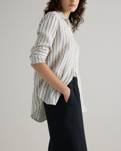 100% European Linen Pleated Trouser - 0 / Bayberry Olive