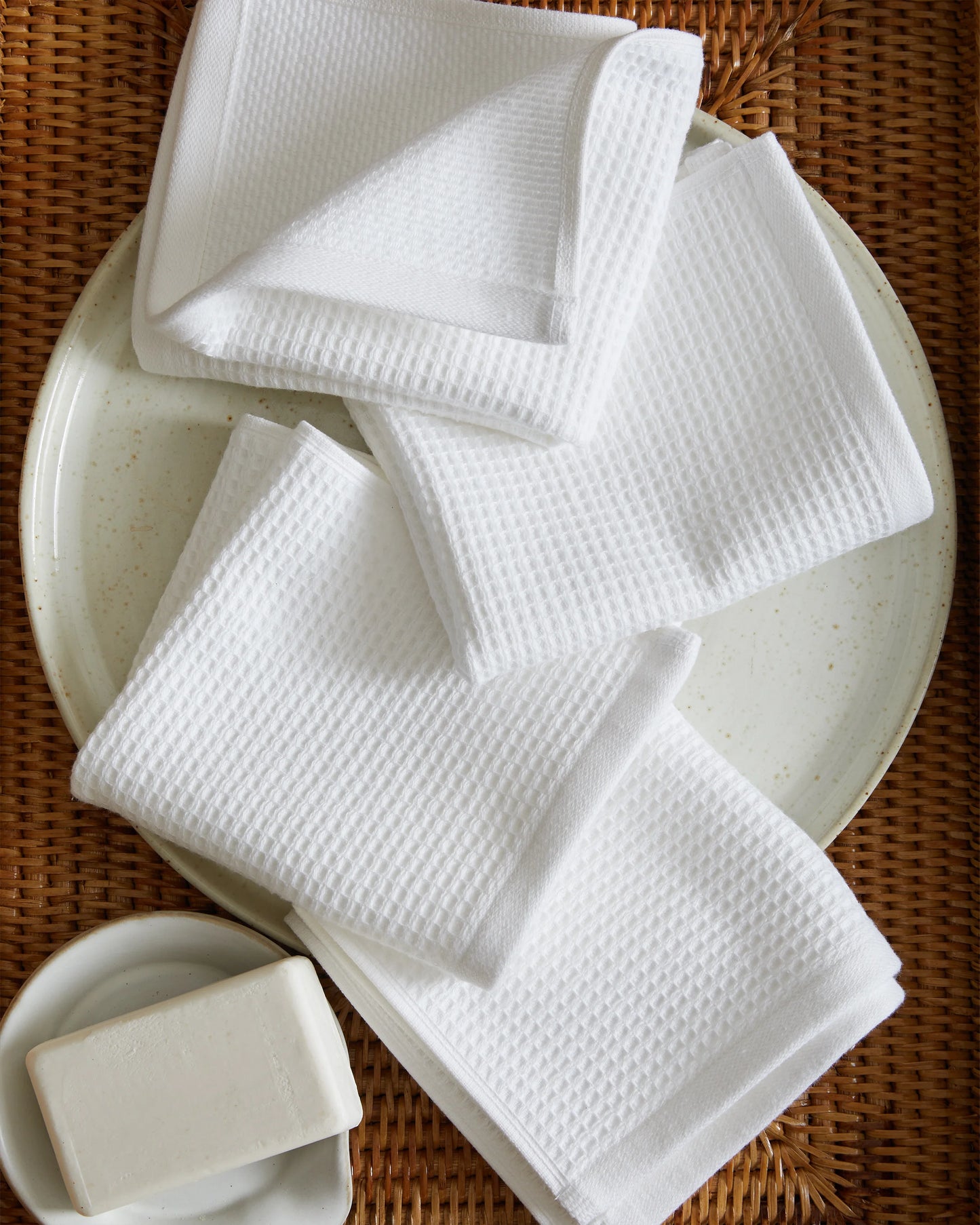 Turkish Waffle Terry Bath Towel Bundle - One Size / White