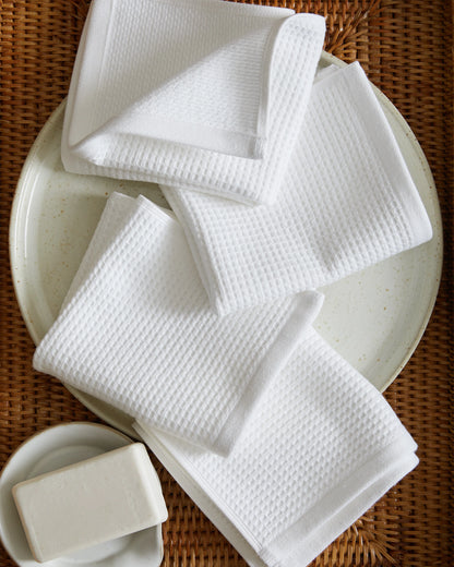Turkish Waffle Terry Bath Towel Bundle - One Size / White