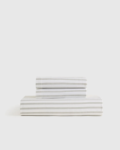 Bamboo Stripe Fitted Sheet Set - Twin / Double Stripe Espresso